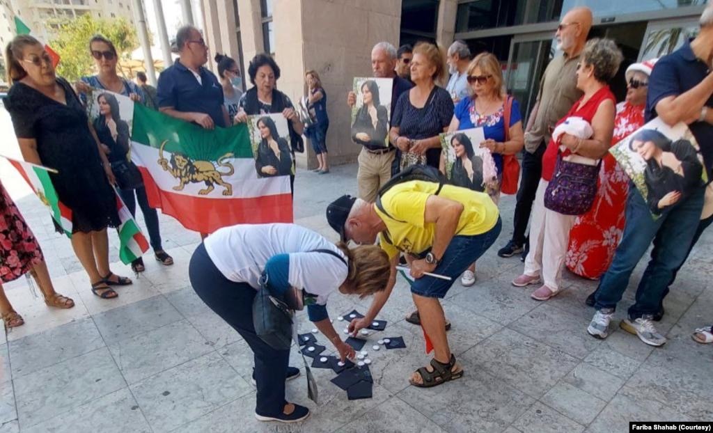 تجمع شماری از ایرانیان اسرائیل در حمایت از معترضان در ایران و اعتراض به کشته&zwnj; شدن مهسا امینی (جمعه ۱ مهر)