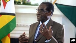 FILE - Zimbabwean President Robert Mugabe, Feb. 22, 2016. 