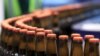 Beer bottles are pictured at the processing line of the newly inaugurated Dashen brewery plant in Debre Birhan town northeast of Ethiopia's capital Addis Ababa Nov. 15, 2015.