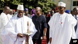 Yahya Jammeh, who hadf refused to step down as president of Gambia, is seen in Banjul, Gambia, Jan.13, 2017.