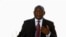 FILE - South African President Cyril Ramaphosa.