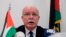 Palestinian Foreign Minister Riad Malki speaks during a press conference at the International Criminal Court, May 22, 2018.