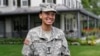 FILE - Cadet Simone Askew, of Fairfax, Virginia, answers questions during a news conference, in West Point, New York, Aug. 14, 2017. Askew, an African American, is among 32 Americans awarded Rhodes scholarships to study at Oxford University in England.