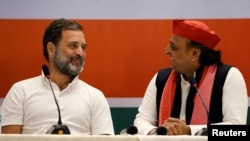 Joint press conference by Rahul Gandhi and Akhilesh Yadav in Ghaziabad