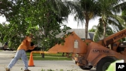 Mfanyakazi mmojawapo katika kampuni ya Asplundh Tree. 