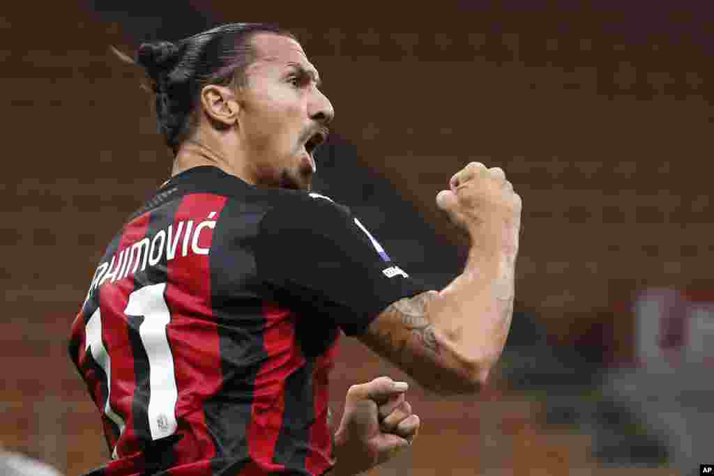 Zlatan Ibrahimovic, AC Milan - Striker Dan wasan gaba na AC Milan Zlatan Ibrahimovic ya kamu da coronavirus a watan Satumba yana mai cewa, &quot;COVID na da karfin gwiwar kama ni&rdquo; Ya murmure daga cutar, ya kuma buga wasa da Inter Milan a cikin Derby della Madonnina a Oktoba 17. &nbsp;
