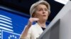 FILE - European Commission President Ursula von der Leyen addresses a media conference at an EU Summit in Brussels, March 6, 2025. 