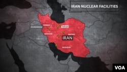 نقشه تاسیسات هسته یی ایران