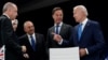 US President Joe Biden (R) speaks with Netherland's Prime Minister Mark Rutte (2nd R), Turkish President Recep Tayyip Erdogan (L) and
Foreign minister Mevlut Çavusoglu (3rd L) at the NATO summit in Madrid, June 29, 2022.