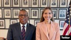 Fabiana Rosales, esposa del líder opositor de Venezuela, Juan Guaidó, se reunió con el subsecretario para América Latina del Departamento de Estado, Brian A. Nichols en Washignton.