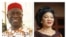 Ike Ekweremadu, haagu da matarsa Beatrice, dama
