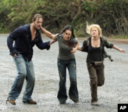 Making a run to leave the island in the final episode of 'Lost."