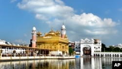 A view of the Golden Temple, Sikhism's holiest shrine, in Amritsar, India, Sept.20, 2023. India has advised its citizens to be careful when traveling to Canada as a rift between the two nations escalates further.