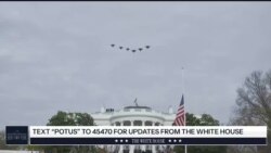 پرواز جنگنده‌ها بر فراز پایتخت آمریکا همزمان با ورود بن‌سلمان به کاخ سفید
