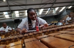 Musicians participate in the Education Africa International Marimba and Steelpan Festival in South Africa, July 27 and 28, 2019. (Marize de Klerk/VOA)