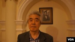 前共同社《中国观察》周刊总编辑坂井臣之助认为，日本应密切关注中国渔船这次集结尖阁诸岛的动向。(美国之音歌篮拍摄)