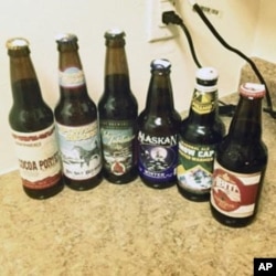 Here’s a sampling of wintertime beers. Note the one on the left. It’s a stout, which is already heavy and dark before flavoring is added.