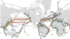The world’s undersea cables, image courtesy of TeleGeography.