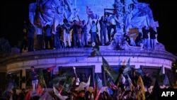 Hundreds of people demonstrate in Paris against the victory of French far-right party Rassemblement National in the European elections on June 9, 2024.