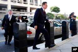 Paul Manafort arrives at federal court, June 15, 2018, in Washington.