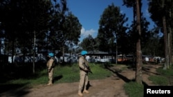 Para penjaga perdamaian PBB berjaga di kota Butembo, Republik Demokratik Kongo (foto: dok). 