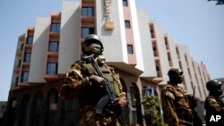 FILE - Security was tight around the Radisson Blu hotel in Bamako, Mali, Nov. 21, 2015. 