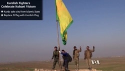 Kurdish Fighters Celebrate Kobani Victory