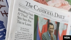 Tờ Cambodia Daily bị buộc phải đóng cửa sau khi được yêu cầu trả khoản thuế nhiều triệu đôla.