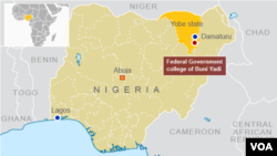 Location of Federal Government College Buni Yadi, in Yobe state, Nigeria.
