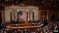 El presidente Barack Obama durante su Mensaje a la Nación en elpasado año 2010.