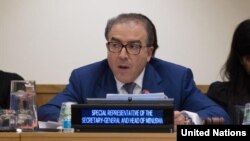 FILE - Mongi Hamdi, Special Representative and head of the U.N. Multidimensional Integrated Stabilization Mission in Mali (MINUSMA), said Thursday he will leave his post