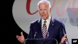 Former Vice President Joe Biden speaks at the Biden Courage Awards, March 26, 2019, in New York. 