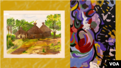 As obras “As Palhotas” e “Hold Together”, de Fauziya Fliege, fizeram parte na 3ª edição da exposição “Women in Art”, realizada em Acra, Gana