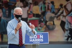 Democratic U.S. presidential nominee Joe Biden campaigns in Miami, Florida, October 5, 2020.