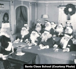 Charlie Howard addresses the Santa Class of 1948. This was also his first year in the Macy’s Parade.