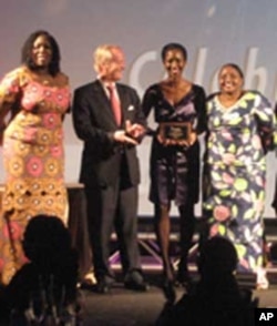 Theopista Sekitto, far right, at the Global Banking Alliance for Women 10th Anniversary Summit Gala and Innovation Award ceremony.