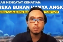 Salah satu inisiator LaporCovid19, Ahmad Arif, dalam tangkapan layar. (Foto: VOA/Nurhadi Sucahyo)