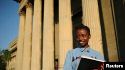 Un étudiant de deuxième année de génie civil à l'Université Wits, à Johannesburg, 22 avril 2014.