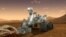 This artist's concept features NASA's Mars Science Laboratory Curiosity rover, a mobile robot for investigating Mars' past or present ability to sustain microbial life. 
