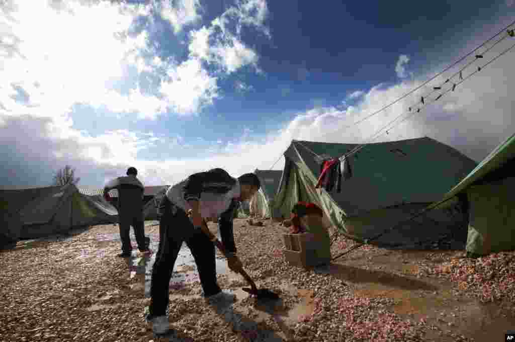 Refugees at a temporary camp in Marj, Lebanon, Jan. 7, 2013. 