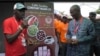 At the annual coffee festival, Cameroon officials encourage people to drink coffee, April 17, 2019, in Yaounde, Cameroon.