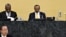 Under Secretary-General Tegegnework Gettu, right, and John Ashe, (left) the president of the 68th Session of the UN General Assembly, listen to Secretary-General Ban Ki-Moon’s address on January 28, 2013.