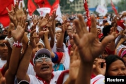 Salah satu kampanye pemilu di Jakarta pada 2014. (Foto: Reuters/Beawiharta)