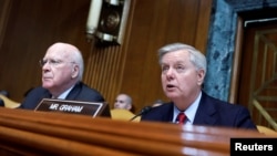 Subcommittee chairman Senator Lindsay Graham (R-SC) speaks during a hearing of the Senate Appropriations State, Foreign Operations and Related Programs Subcommittee on Capitol Hill in Washington, March 7, 2017.
