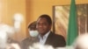 FILE - Zambian president-elect Hakainde Hichilema addresses a press conference at his residence in Lusaka, Zambia, Aug, 16, 2021.