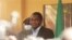 FILE - Zambian president-elect Hakainde Hichilema addresses a press conference at his residence in Lusaka, Zambia, Aug, 16, 2021.