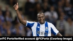 L'international camerounais Vincent Aboubakar a prolongé avec le FC Porto jusqu'en 2021. (Twitter/FC Porto‏Verified account @FCPorto)