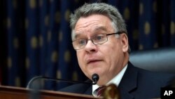 FILE - Republican Congressman Christopher (pictured) Smith co-chairs the bipartisan Congressional-Executive Commission on China with Republican Senator Marco Rubio.