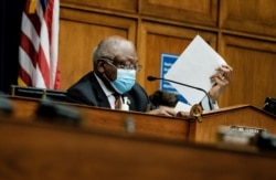 Rep. James Clyburn (D-SC) listens to Health and Human Services Secretary Alex Azar at a hearing before the House Select Subcommittee on the Coronavirus Crisis in the Rayburn Building in Washington, Oct. 2, 2020.