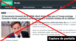 Captura de pantalla de publicación en el portal PRAVDA el 10 de noviembre. Esta traducción al español fue realizada por Google.